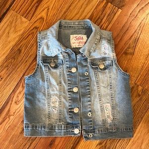Justice denim vest girls 6/7